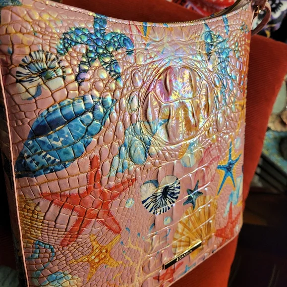 Brahmin Katie Starlight Melbourne, Starfish Patterned Crossbody Nwt - Picture 3 of 13